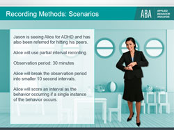 Sample screenshot for scenario page